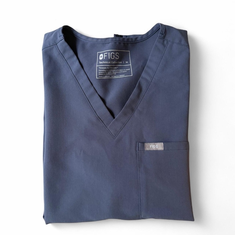 SOLD FIGS Catarina One-Pocket Scrub Top in Space Navy